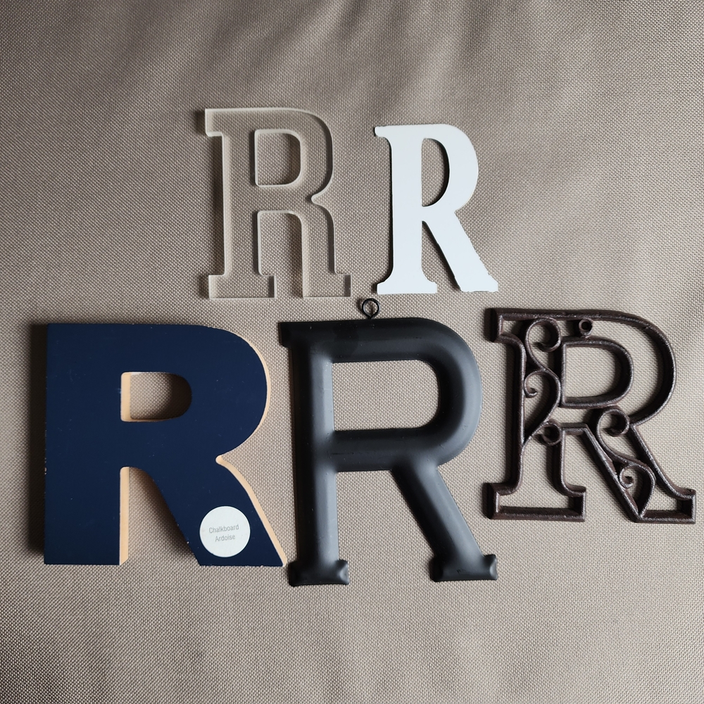 Set Of 5 Decorative Letters